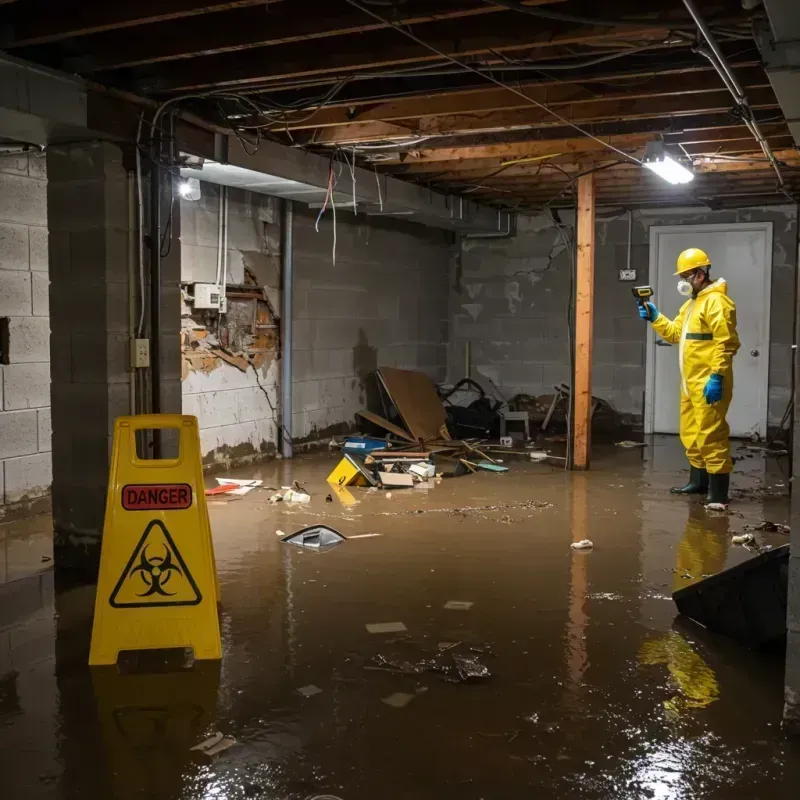 Flooded Basement Electrical Hazard in Marion County, KS Property